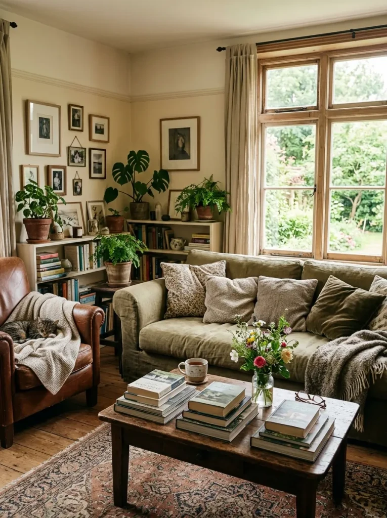 Warm and inviting interior with natural light and casual styling
