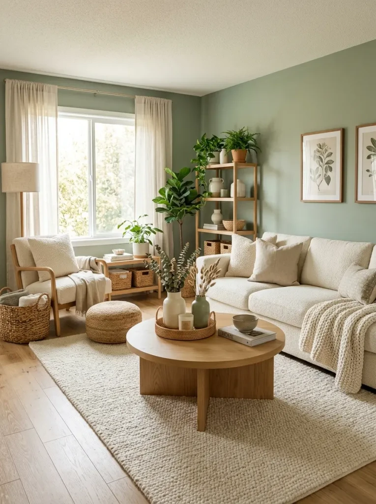 Stylish bedroom lighting setup with LED strips, warm bulbs, and cozy decor