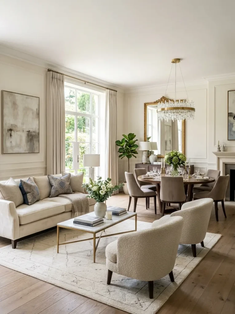 Coordinated furniture and decor creating a seamless design flow.
