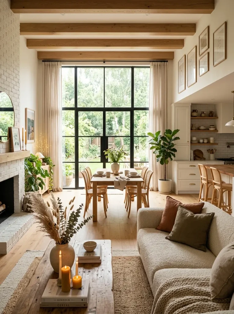Bright and inviting open-plan interior showcasing simple yet impactful design updates.