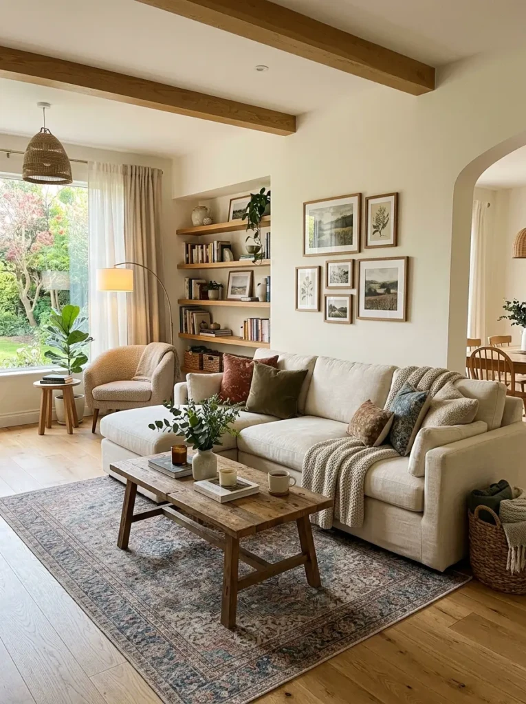 Open room featuring rounded furniture that improves movement and comfort.