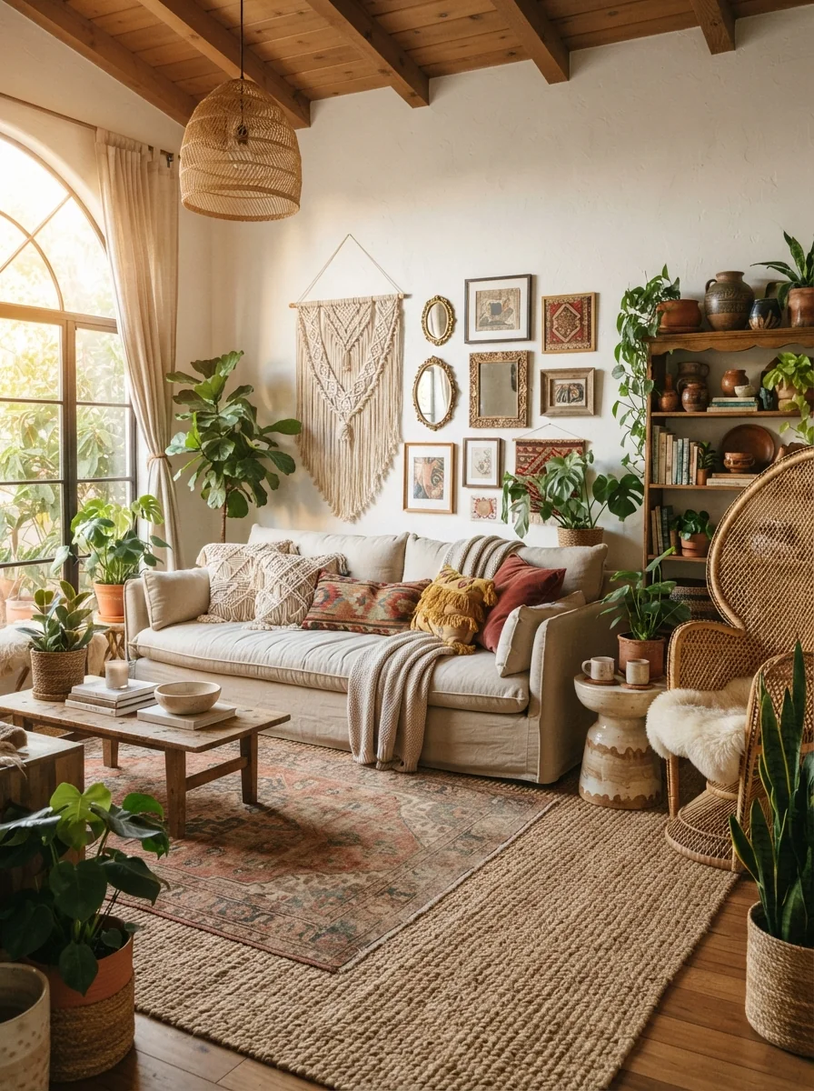 10 Boho Living Room Decor Ideas That Create a Warm and Relaxed Space You'll Never Want to Leave