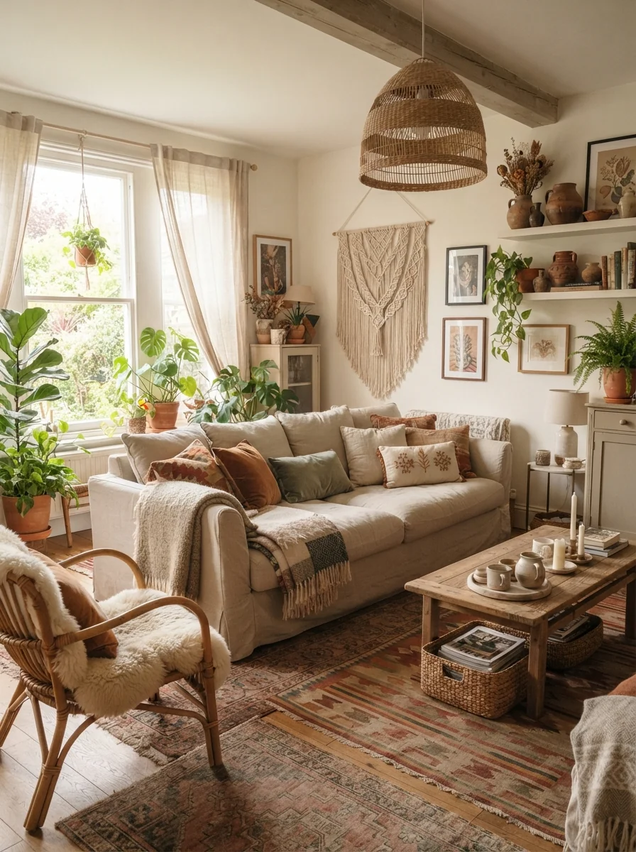 10 Boho Living Room Decor Ideas That Create a Warm and Relaxed Space You'll Want Immediately