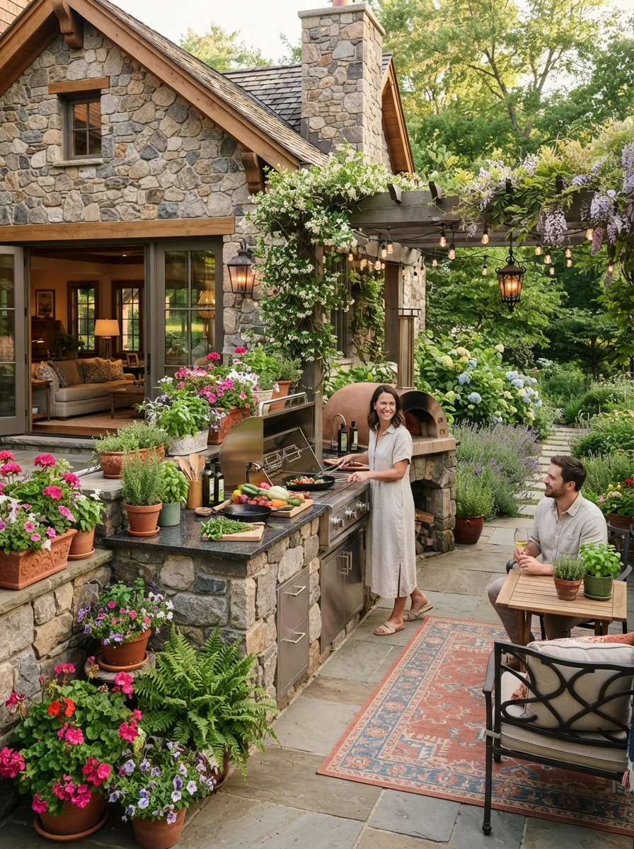 Blend Your Outdoor Kitchen With the Rest of Your Backyard