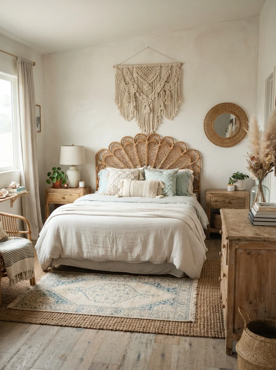 7. Boho Coastal Retreat Full Of Texture