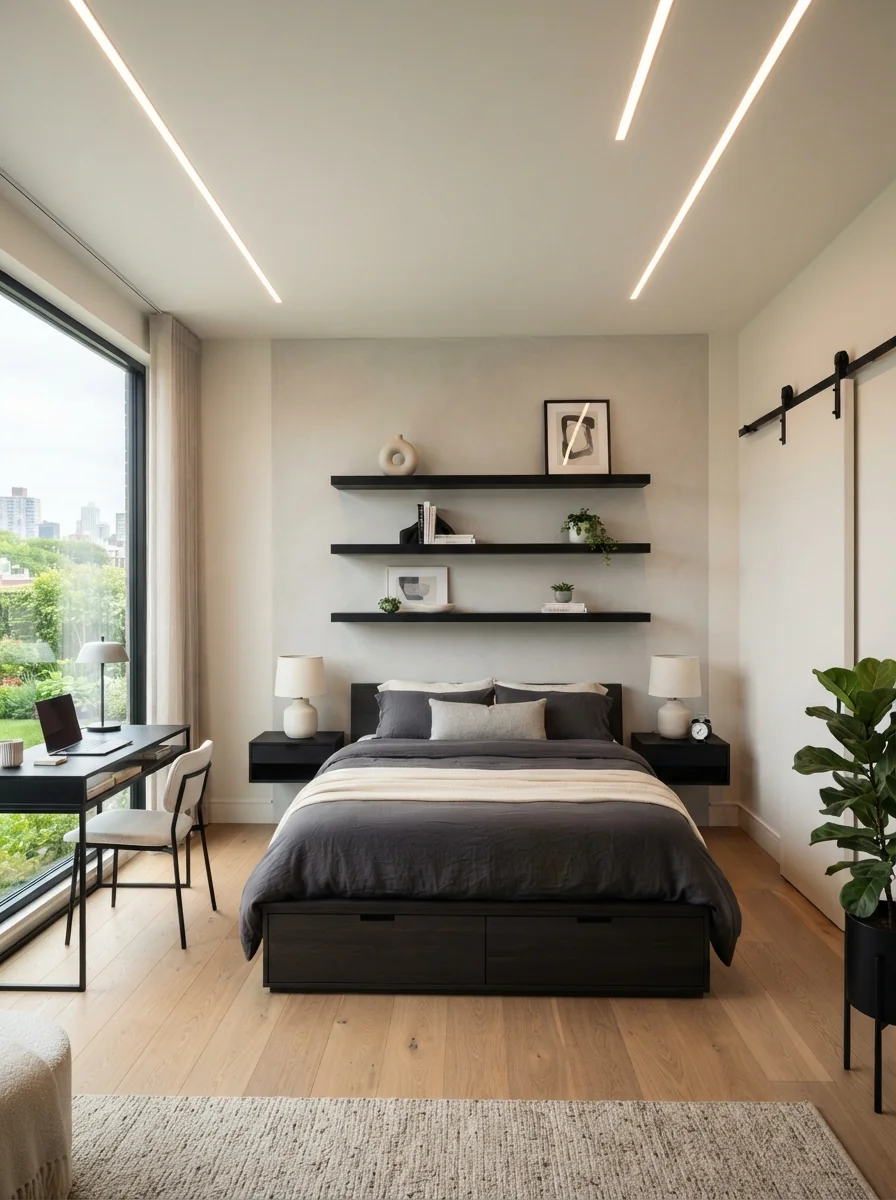 9. Ceiling With Integrated Linear Lighting Features
