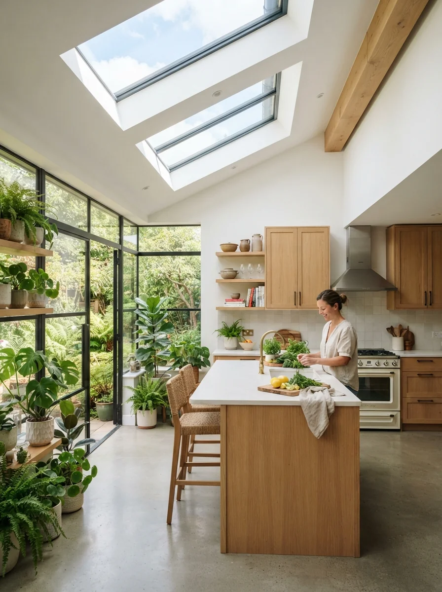 9. Ceiling With Skylights for Bright Natural Living