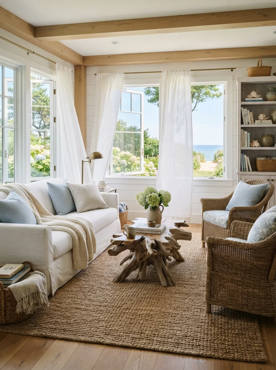 1. Coastal Breeze Living Room With Soft Blues and Natural Textures