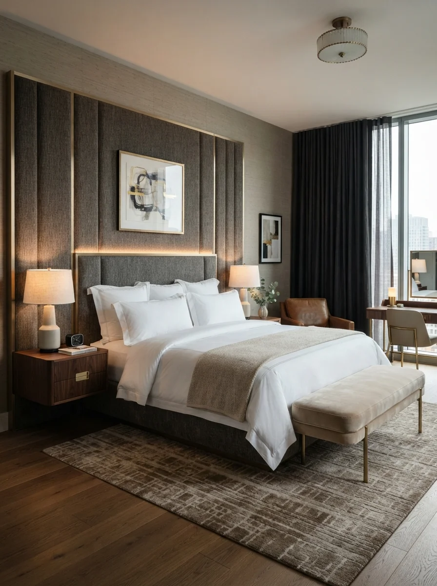 2. Contemporary Hotel Suite Inspired Bedroom