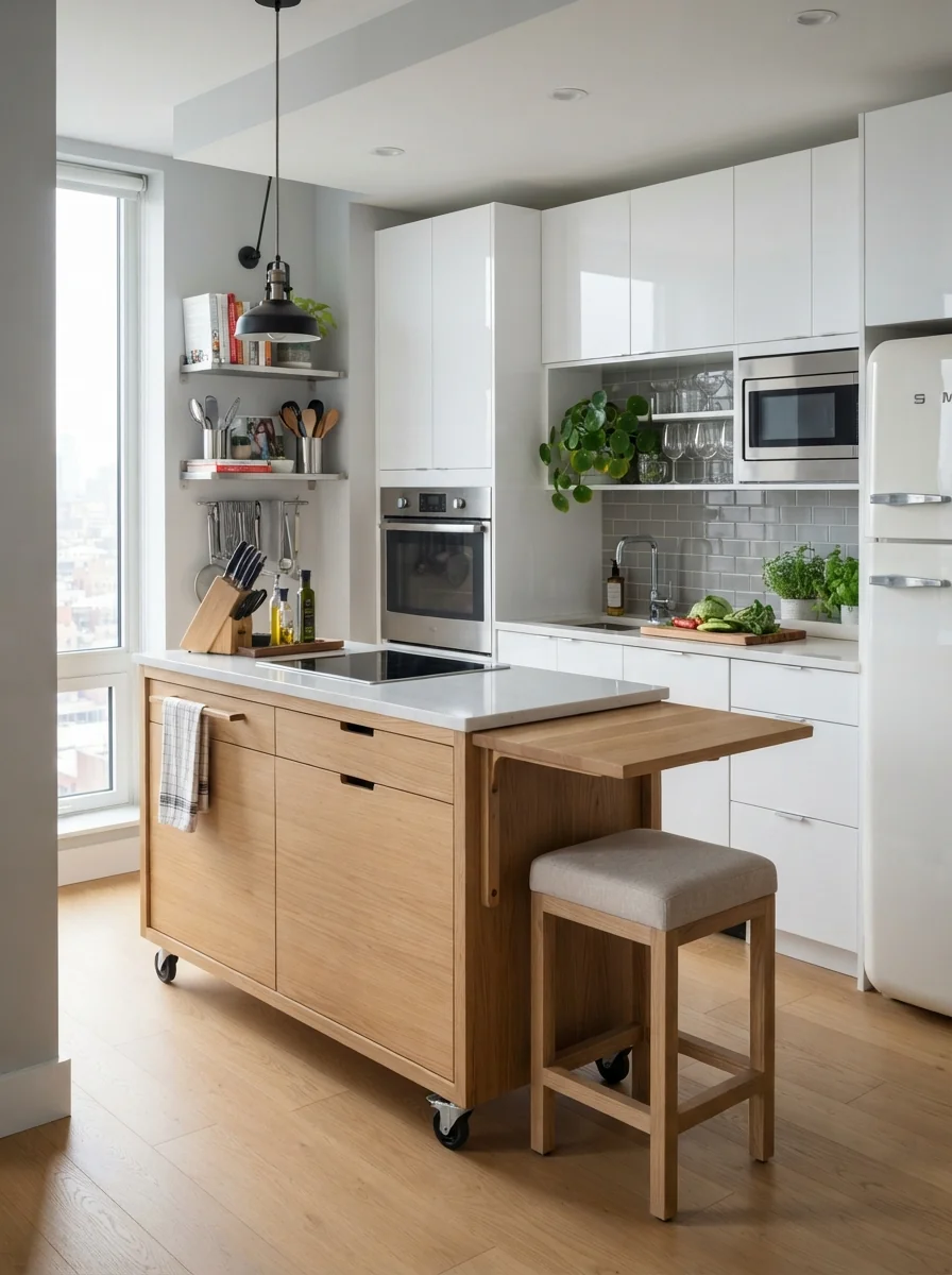 8. Contemporary Kitchen With Multifunctional Island