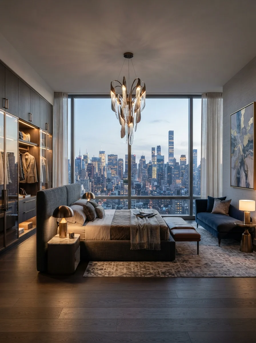 10. Contemporary Luxury Penthouse Bedroom