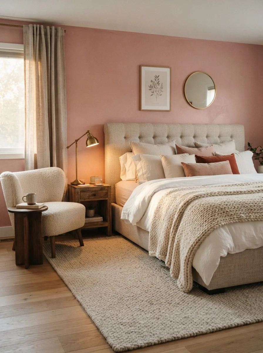 10. Cozy Contemporary Pink Sanctuary