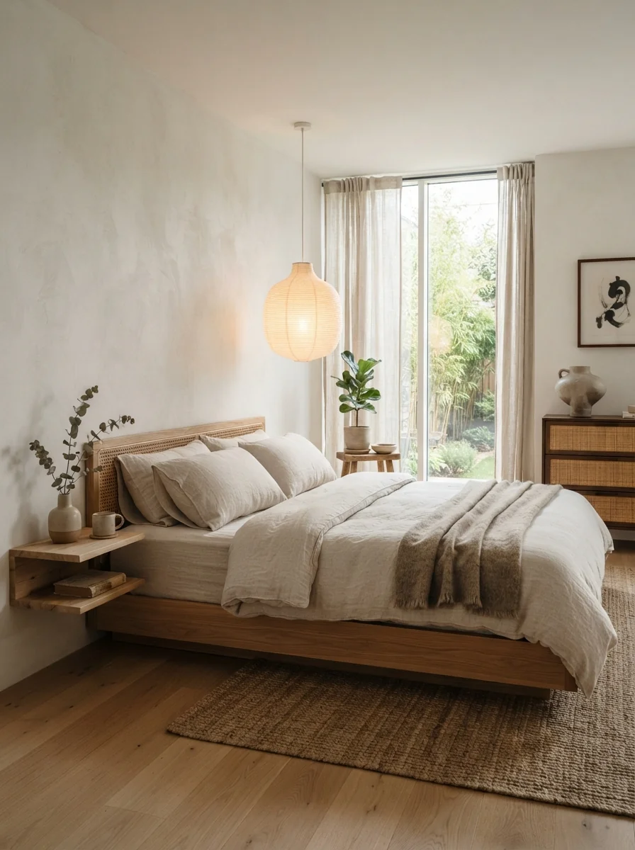 6. Cozy Japandi Hideaway With Quiet Elegance