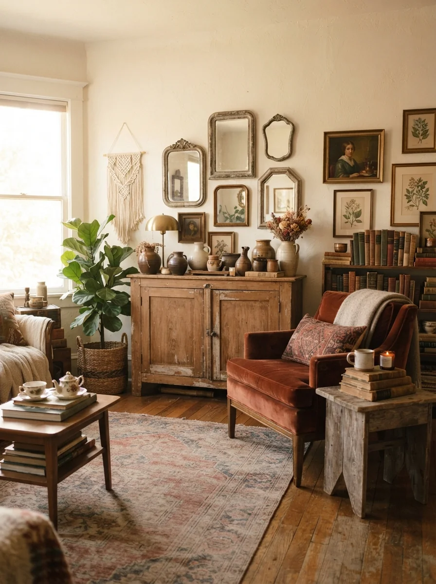 2. Cozy Vintage Collector's Haven
