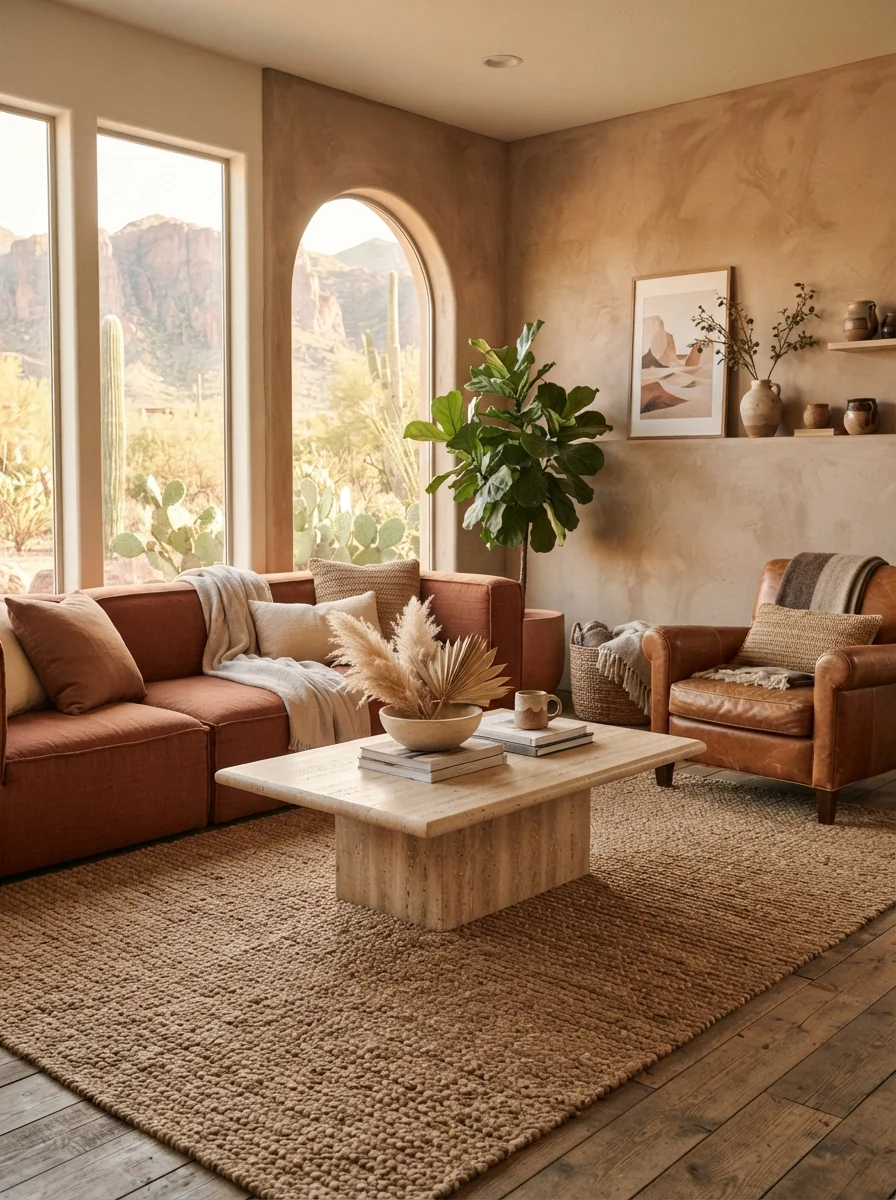 3. Earthy Desert Modern Escape