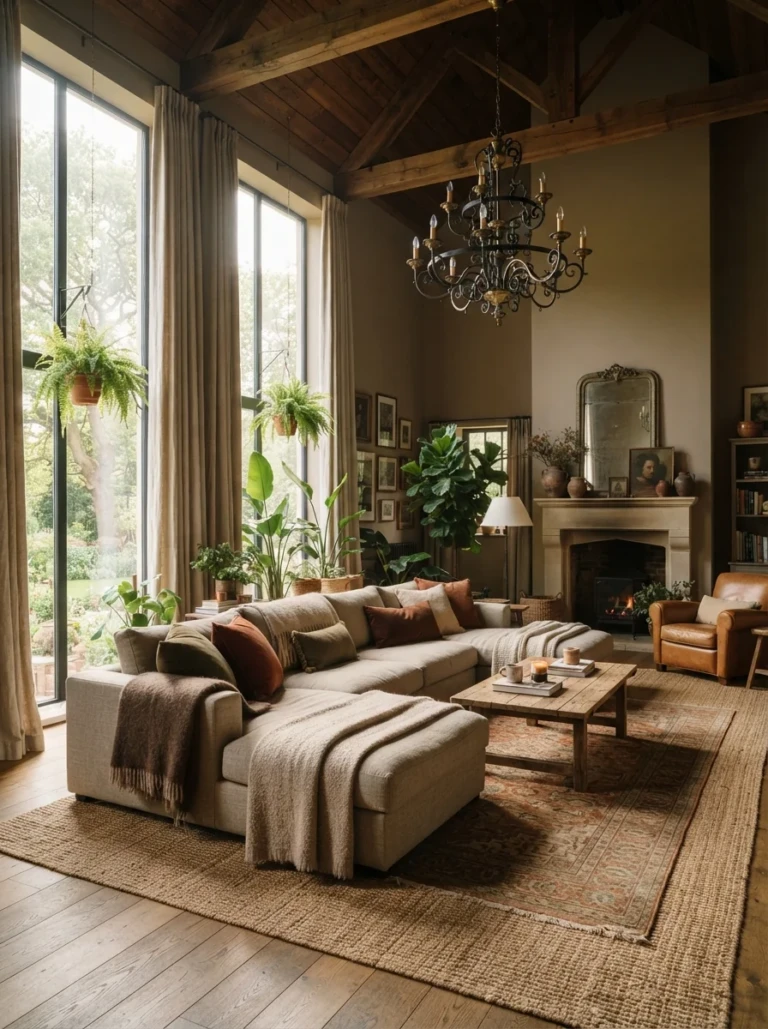 How to Style a High Ceiling Living Room That Feels Warm and Inviting Without Losing Its Wow Factor