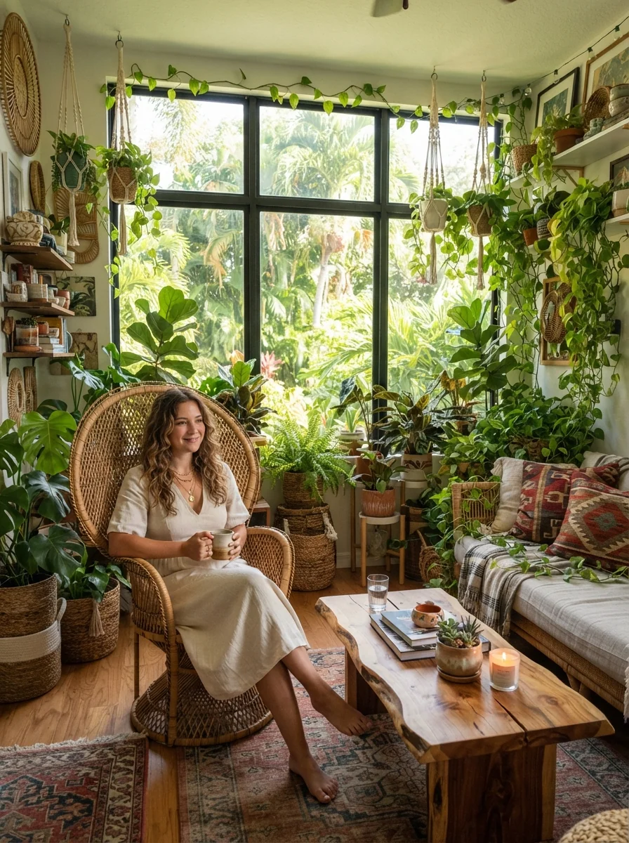 6. Jungle Boho Oasis