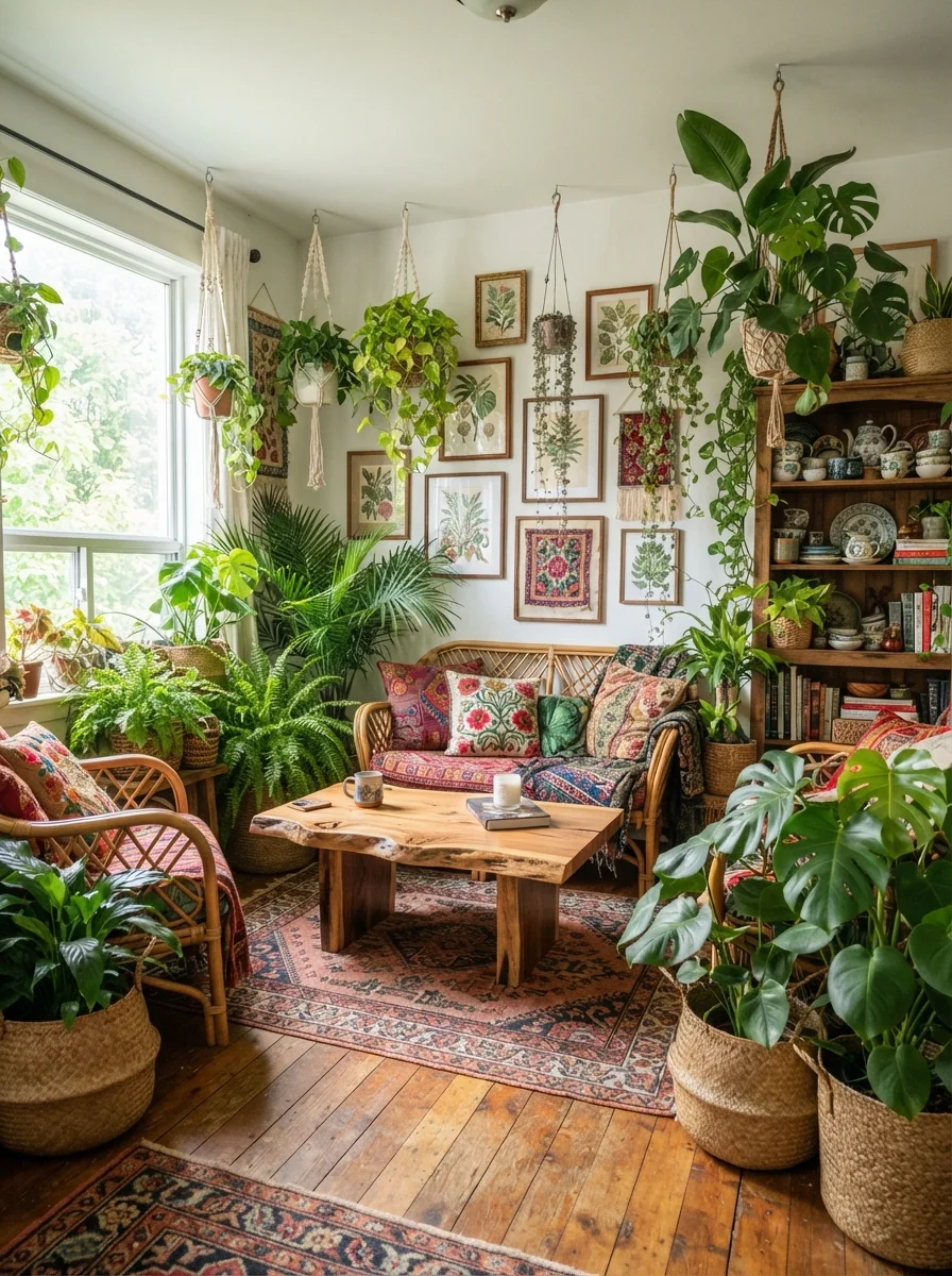6. Jungle-Inspired Boho Oasis