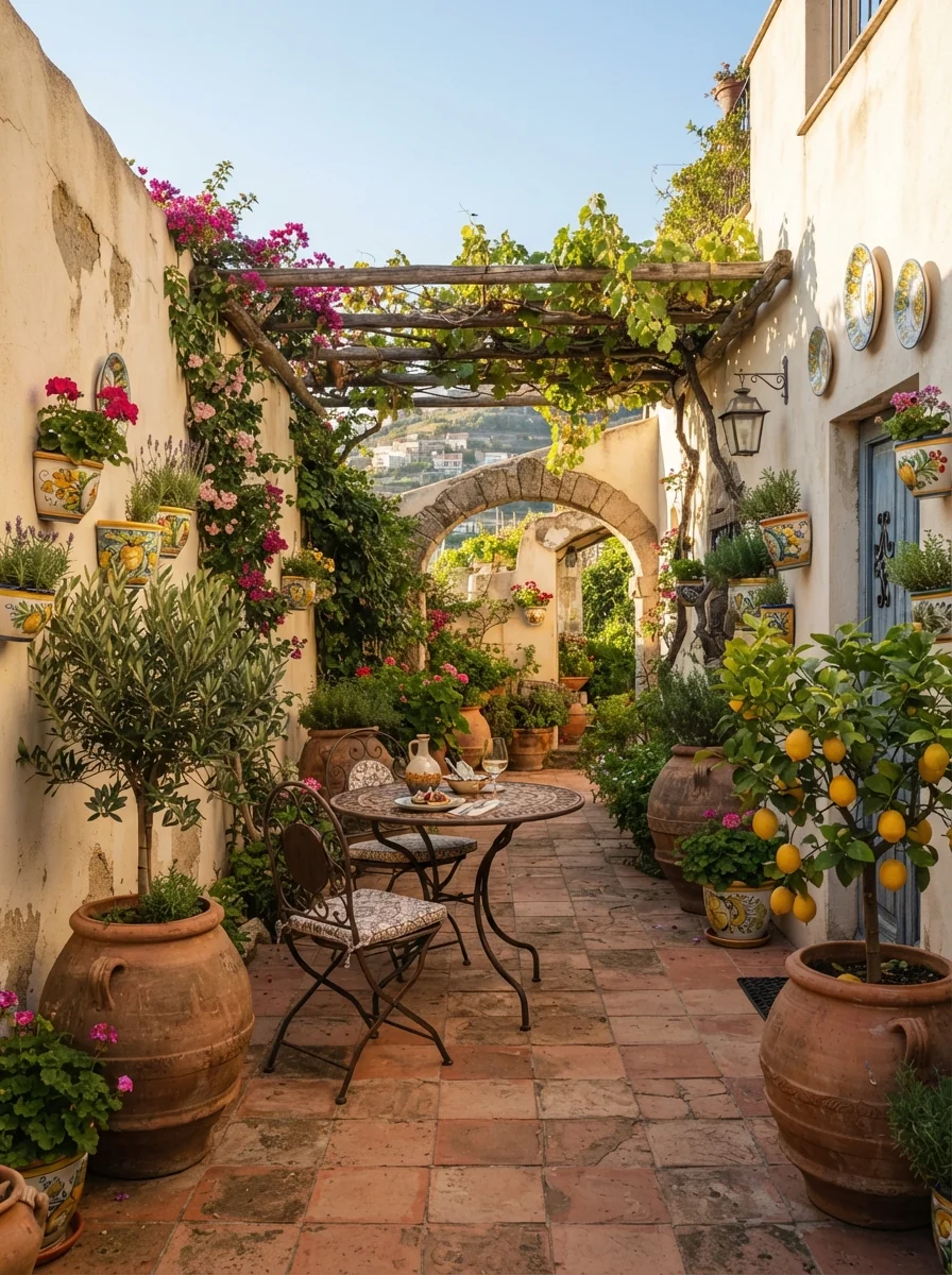 3. Mediterranean Courtyard Escape Filled With Sunshine