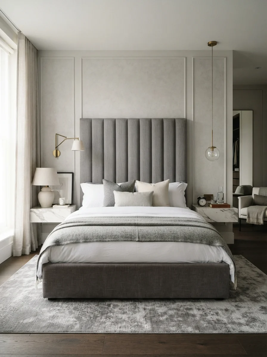 8. Modern Marble and Metallic Suite
