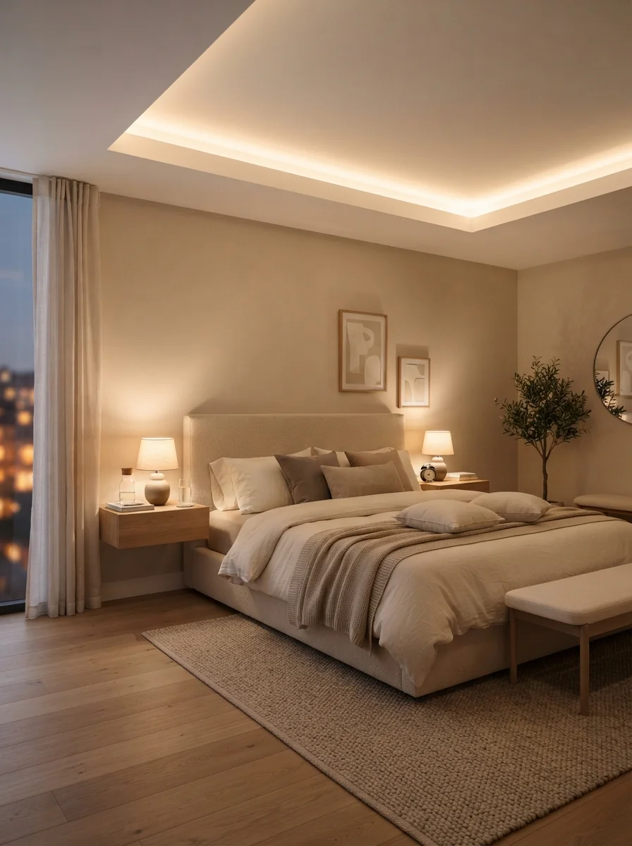 1. Modern Recessed LED Tray Ceiling Retreat