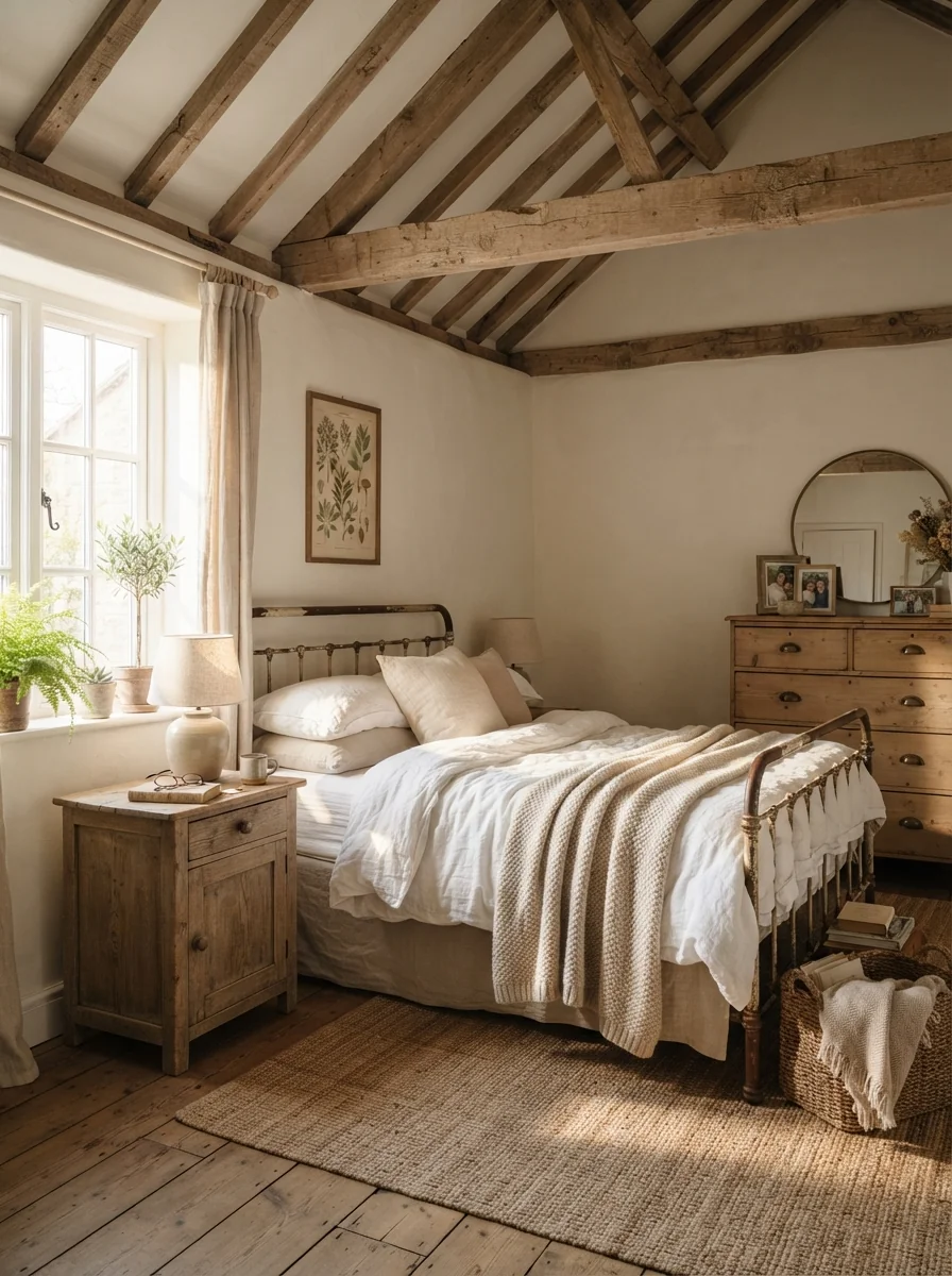 2. Rustic Wooden Beam Farmhouse Escape
