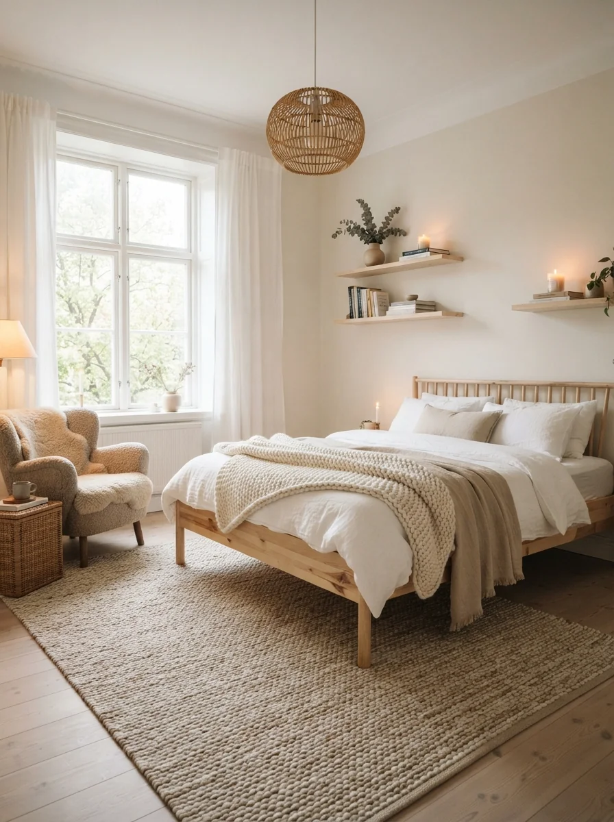 7. Scandinavian Boutique Bedroom