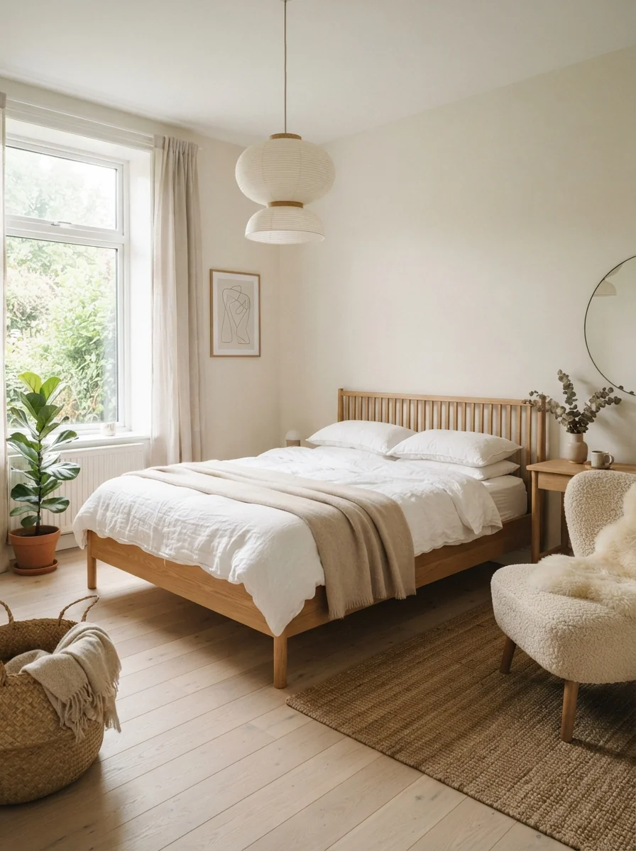 3. Scandinavian Comfort With Soft Organic Details