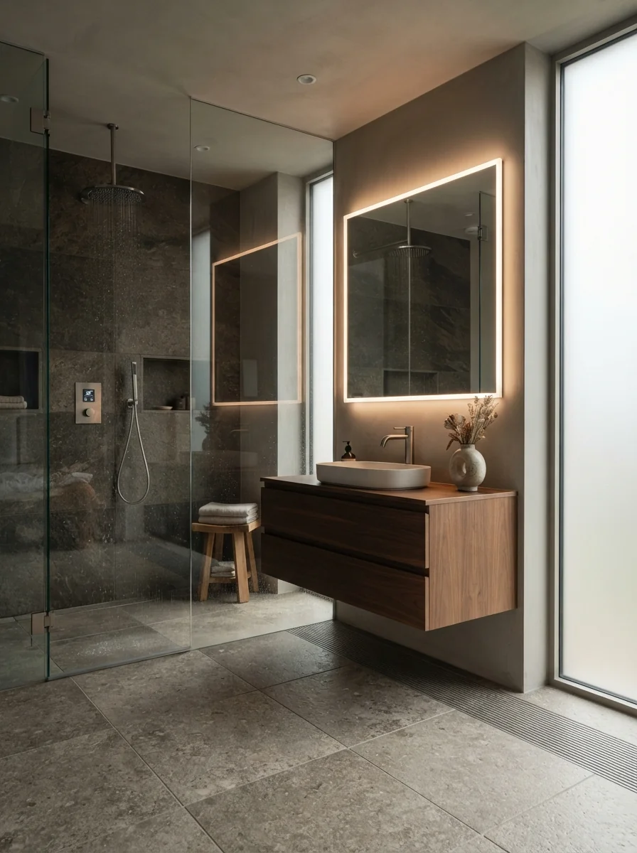 10. Smart Luxury Bathroom With Hidden Technology