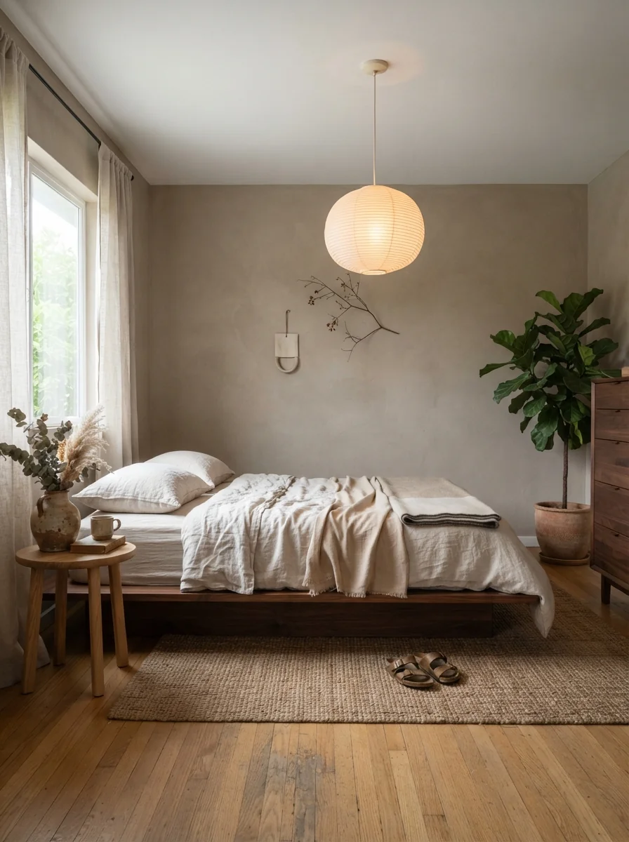 2. Soft Japandi Sanctuary With Organic Texture
