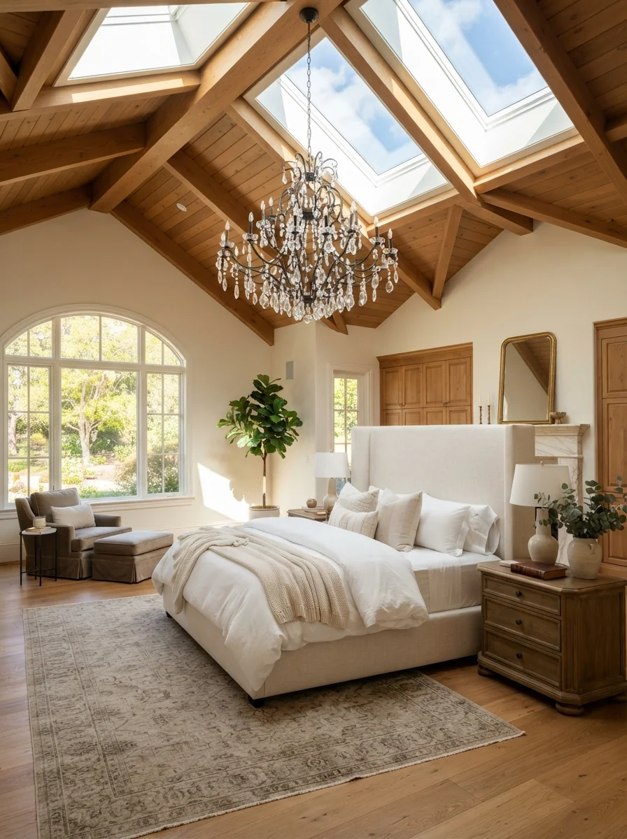 5. Vaulted Ceiling With Dramatic Skylights