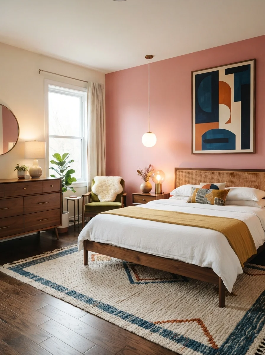 9. Vintage Pink Mid-Century Mix