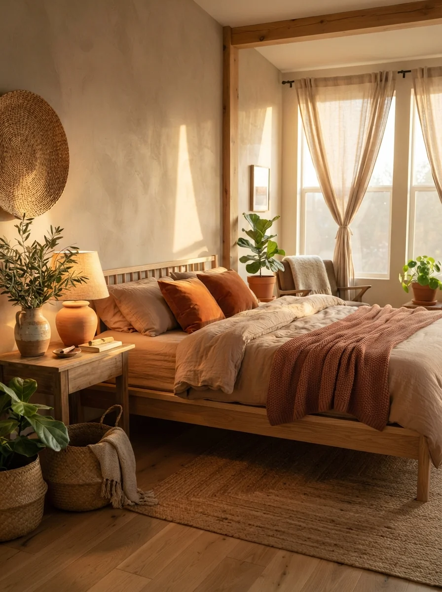 2. Warm Earthy Retreat With Terracotta Accents