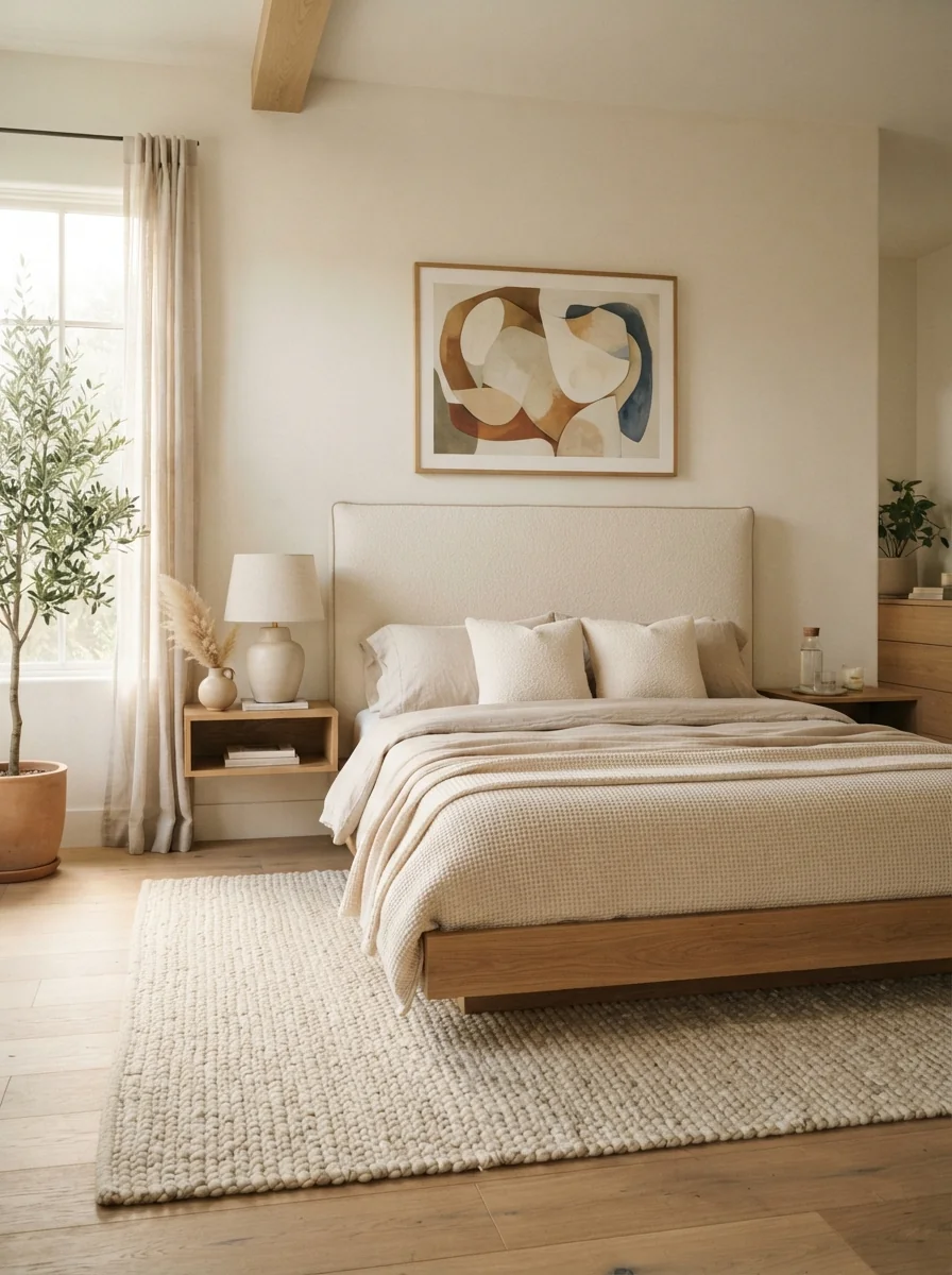1. Warm Minimalist Luxury Sanctuary